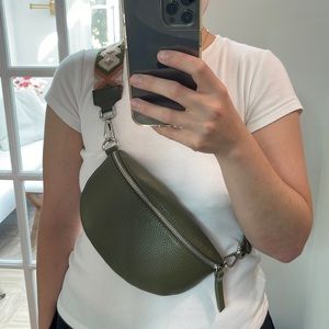 NWOT Olive Green Bum Bag with two straps